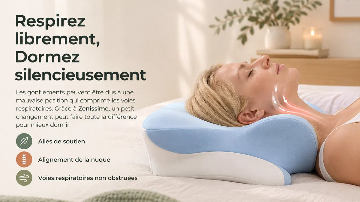 Oreiller Papillon Ergonomique - vue de profil